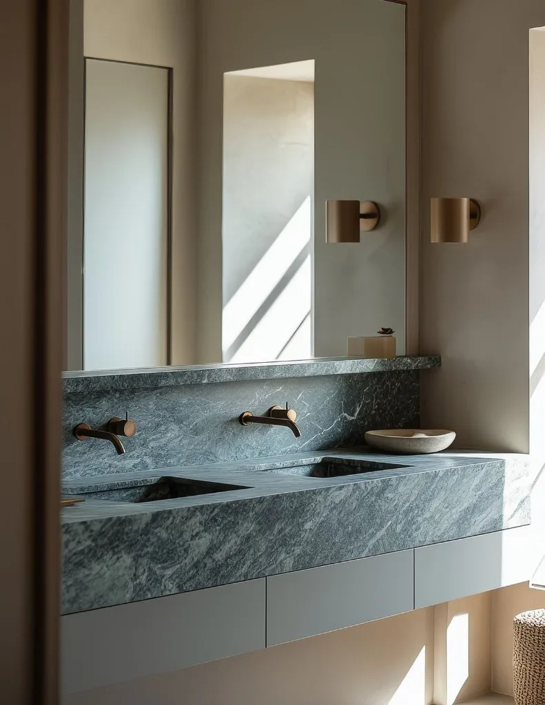 Luxury bathroom renovation with marble vanity in Rosedale, Toronto