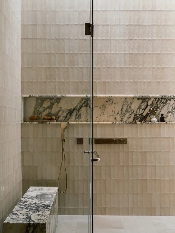 Spa shower enclosure bathroom renovation detail in Toronto