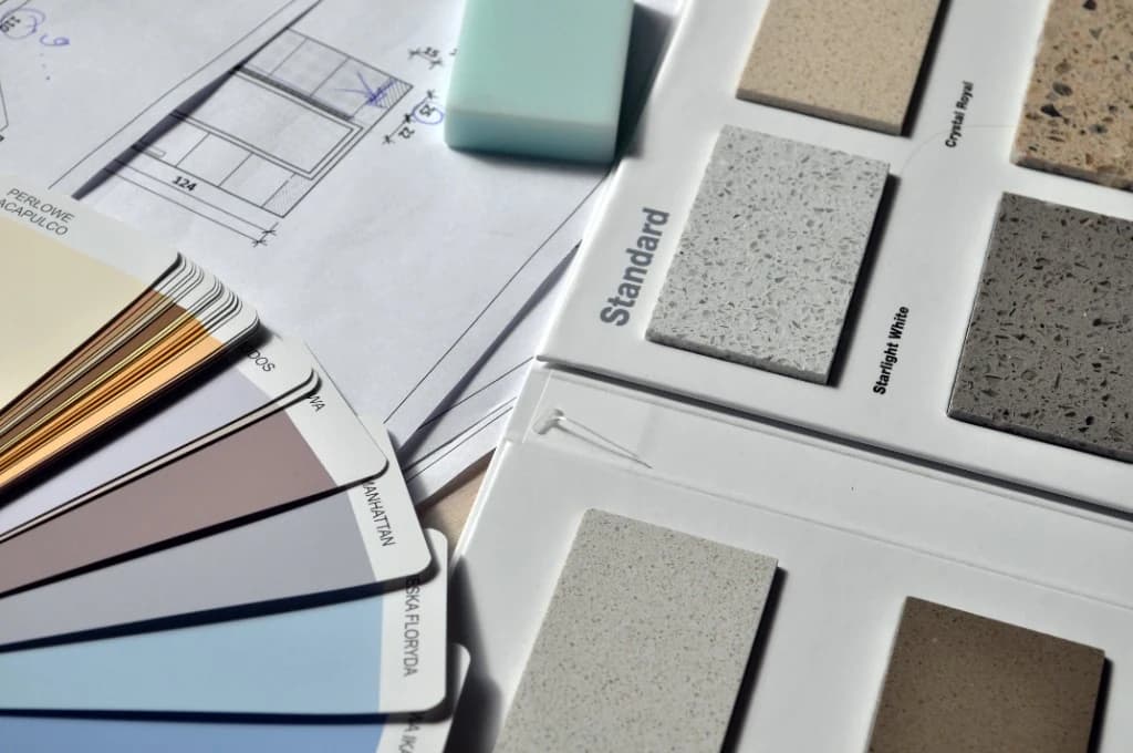 Premium kitchen renovation material samples and colour swatches in Toronto