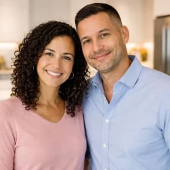 Michael and Karen T. in their renovated condo kitchen in King West, Toronto