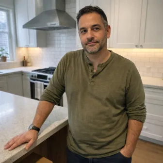 Michael R. in his renovated kitchen in Leaside, Toronto