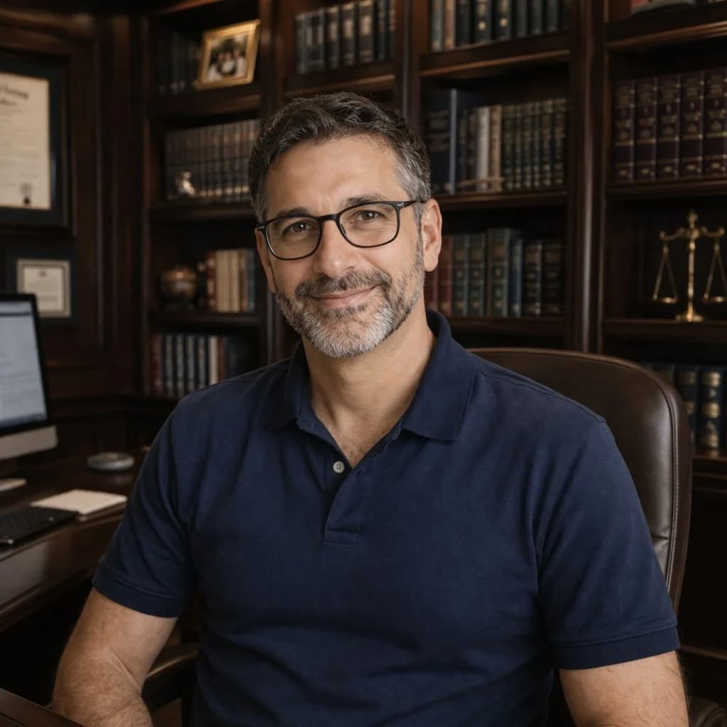 Home office in Sarah and Michael P.'s renovated basement in Lawrence Park South, Toronto