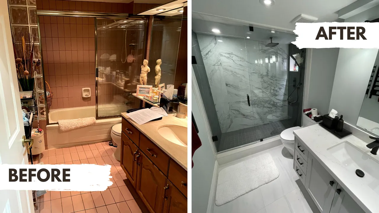 Bathroom Renovation In Toronto Before And After In Condo